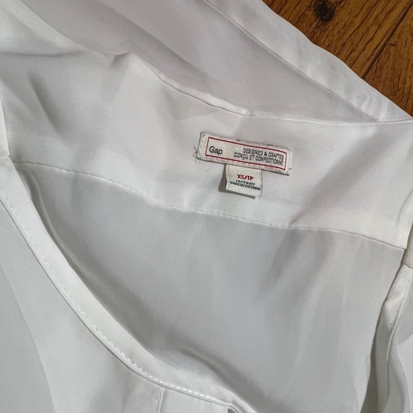 GAP Short Sleeve Dolman Henley Top - Optic White Size XS - Picture 5 of 5